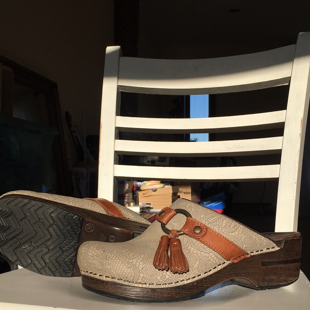 Dansko clogs with tassels